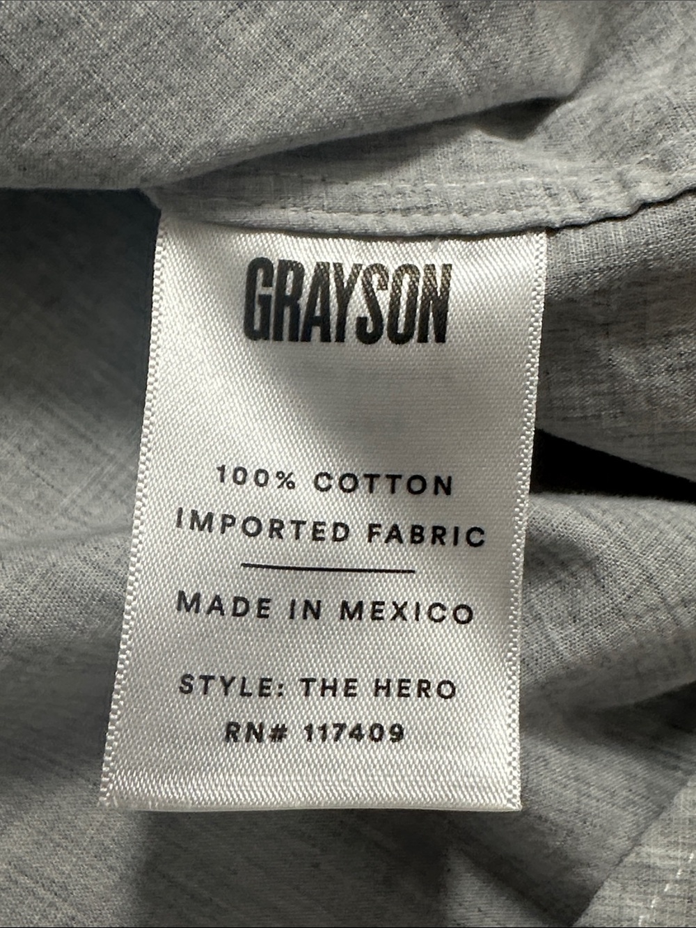 🩶 Grayson The Hero Soft Cotton Button Up Blouse Size 3 Medium Gray ✨ - Picture 4 of 6